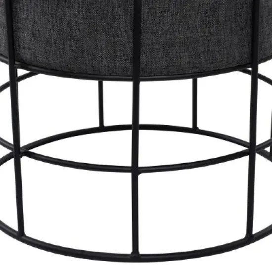 Metal Fabric Patio Garden Stool - Olivia & May image {5}