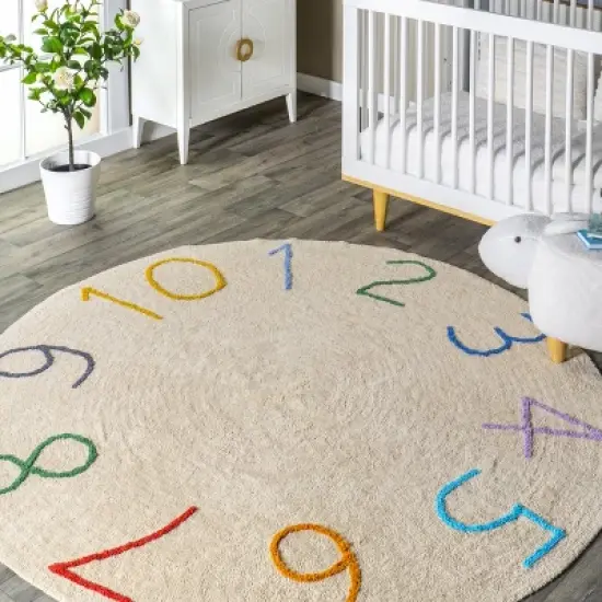 nuLOOM Arely Numbers Machine Washable Kids Area Rug image {8}