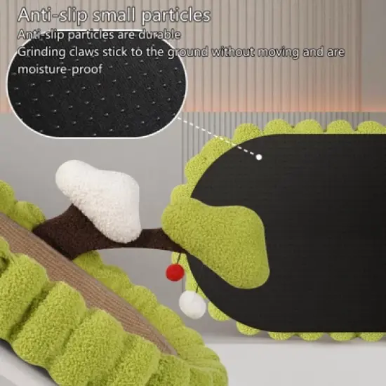 Large Space Tree Cat scratching board, Hand Woven Sisal Cat scratching Bed, Green Small Tree Design scratching Post and Lounge image {4}