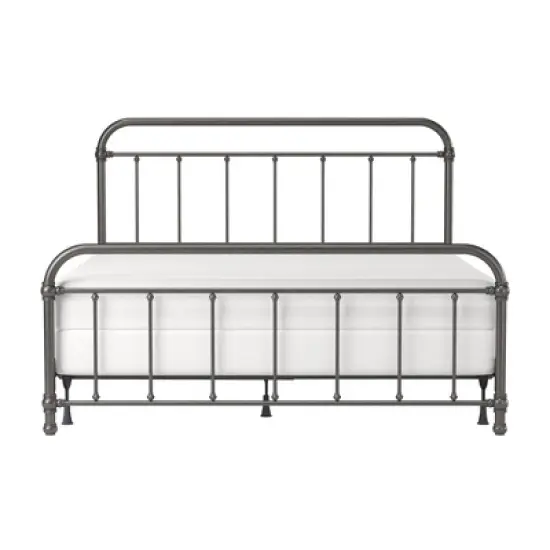 King Kirkland Metal Bed Aged Pewter - Hillsdale Furniture image {3}