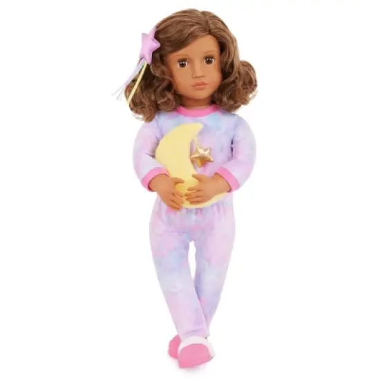 Our Generation Luna Posable 18" Slumber Party Doll & Storybook Set image {1}