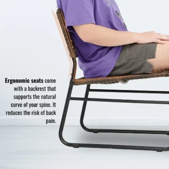 All-Weather Wicker Patio Conversation Set with Coffee Table, Steel Frame Outdoor Patio Small Space Chat Sets - The Pop Home image {7}