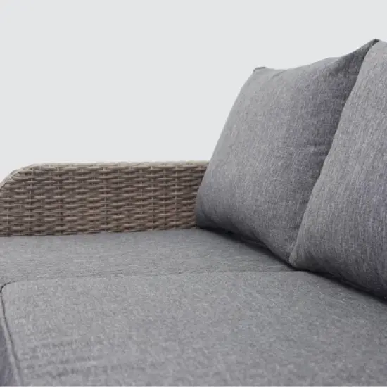 Courtyard Casual Canyon Bay Loveseat Daybed Combo  Converts from Loveseat with Chaise Lounge into Double Day bed image {6}