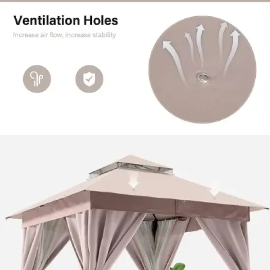 LAUSAINT HOME 8'X 8' Patio Steel Gazebo image {5}