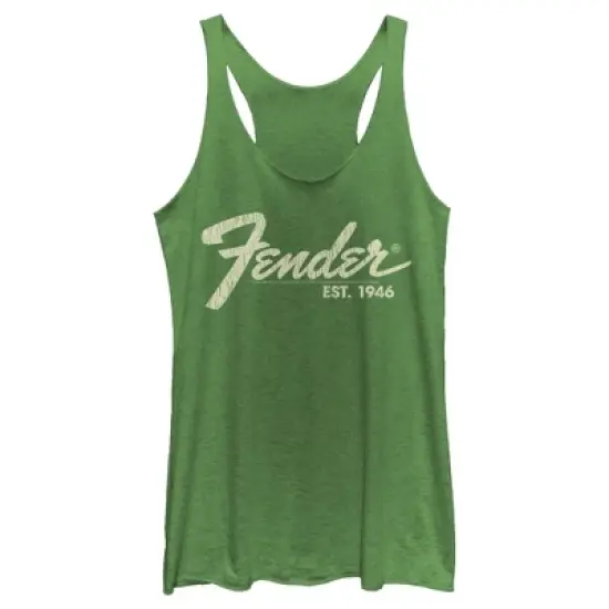 Women's Fender Distressed Logo Racerback Tank Top image {3}