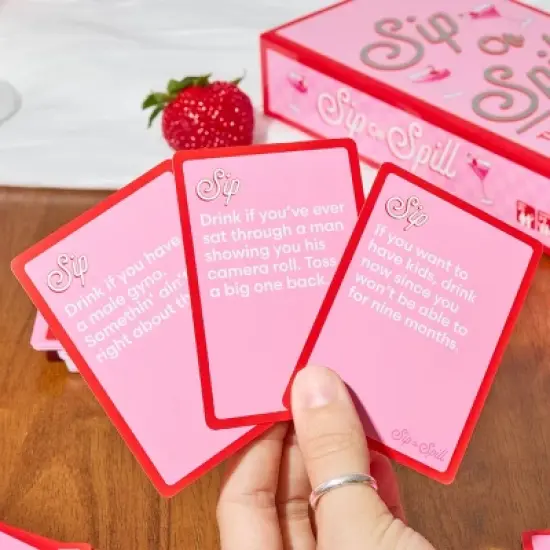 Sip or Spill by What Do You Meme? Card Game: Creative Thinking Party Game, 2-6 Players, Includes Cards & Instructions image {6}