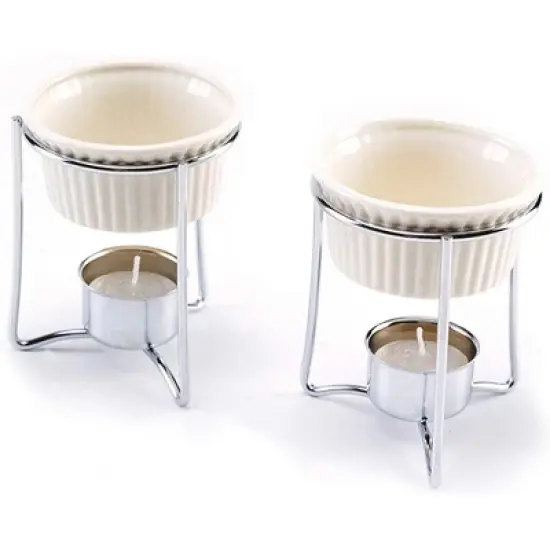 Norpro Butter Warmers, Set of 2,  Ceramic, White image {1}