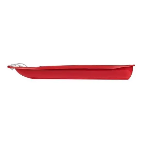 Lucky Bums Kids 48 Inch Single Person Plastic Snow Toboggan Sled for All Winter Conditions with Pull Rope for Children Ages 8 to 15, Red (3 Pack) image {2}