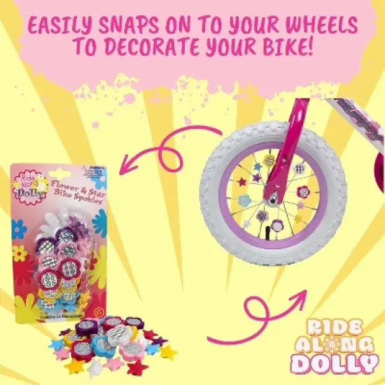 24 Pcs Bike Spokies Flower and Star Wheel Attachments &ndash; Easy Snap-On Bicycle Spoke, Reflective Bike Accessories for Safety and Custom Style image {2}