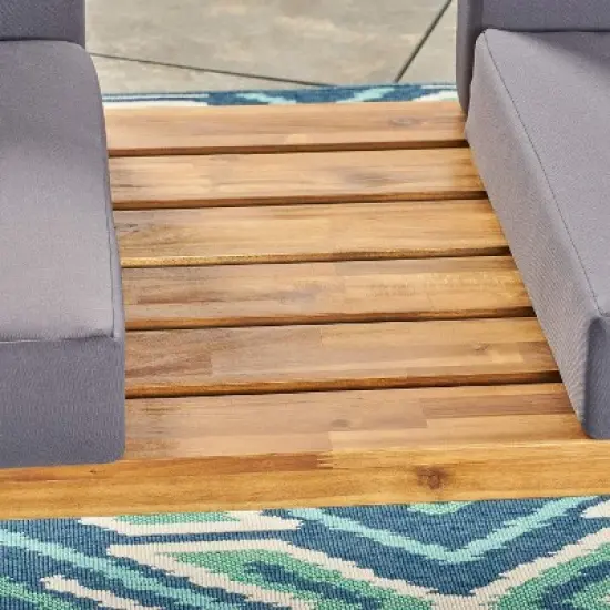 Dexmalle Romantic Outdoor Industrial Loveseat with Coffee Table image {5}