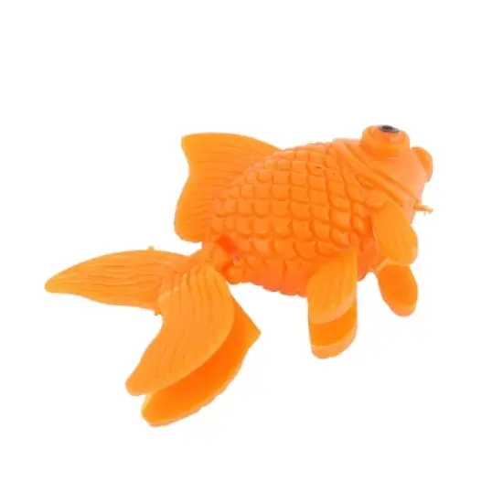 Unique Bargains Plastic Fish Tank Ornament Artificial Swing Tail Goldfish Orange 4 Pcs image {1}