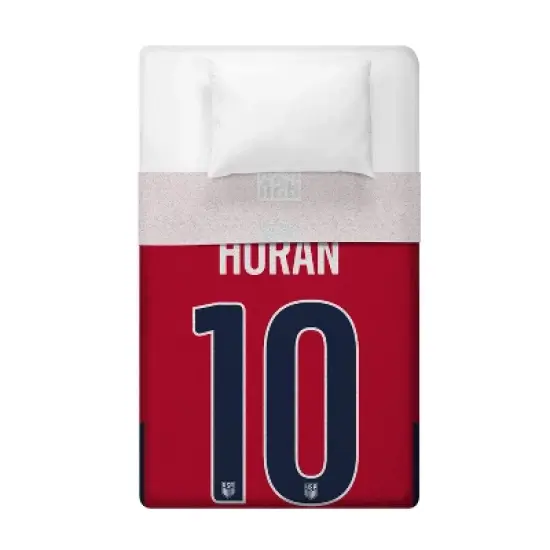 Sleep Squad US Women's Soccer Lindsey Horan 60 x 80 Raschel Plush Jersey Blanket image {2}
