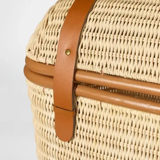 21" Woven Rattan Storage Trunk Brown - Threshold&trade; designed with Studio McGee image {3}