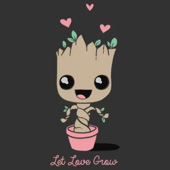 Men's Marvel Groot Let Love Grow T-Shirt image {1}