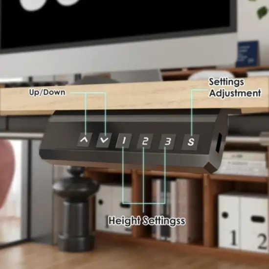 FONTOI Desks, Home Office Desk with Adjustable Height, Standing Desk with Splice Board, Gaming Desk with , White, 24"*48"*27" image {1}