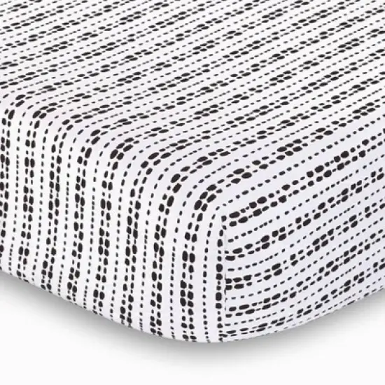 The Peanutshell Fitted Crib Sheets - Black and White Safari Animals - 2pk image {2}