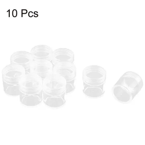 Unique Bargains Travel Compact Size Cosmetic Cream Bottle 26 x 29mm Clear 10 Pcs image {1}