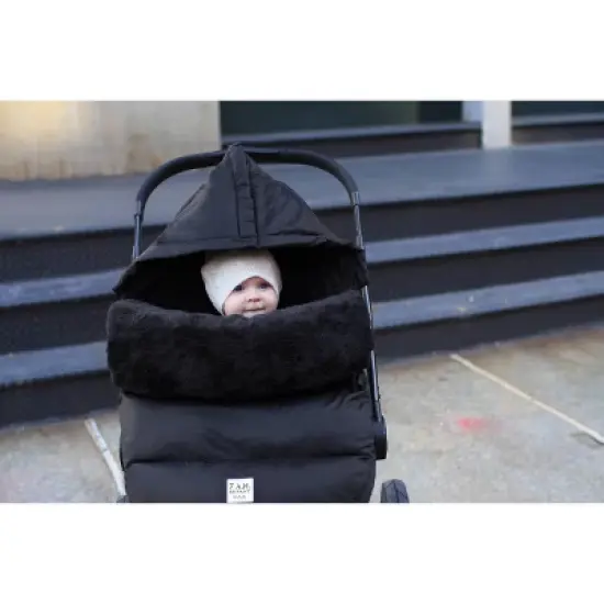 7AM Enfant PlushPOD Multi-Seaonal Footmuff - Black S/M image {3}