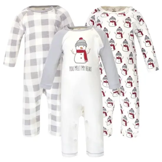 Touched by Nature Baby Organic Cotton Coveralls 3pk, Snowman image {4}
