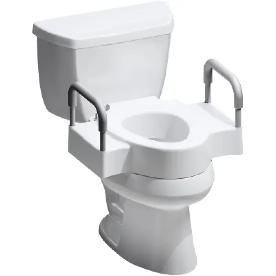 Dual Lock Raised Toilet Seat with Support Arms - Bemis image {1}