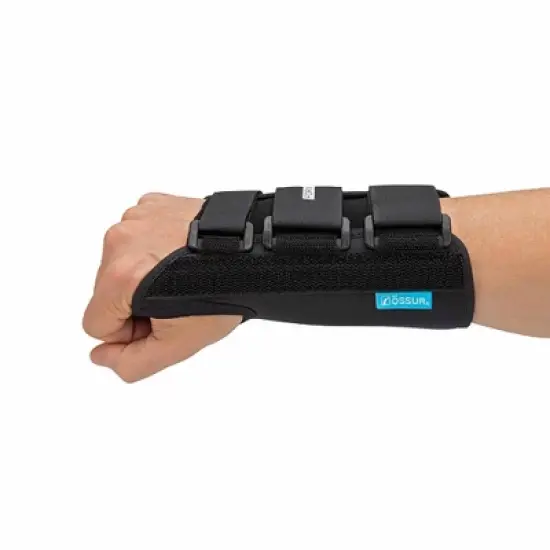 Ossur Formfit Black Aluminum / Cotton / Polyester Hook and Loop Strap Wrist Brace for Right Hand 317073 image {3}