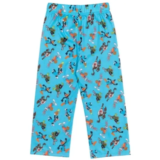 SPACE JAM Toddler Boys 4 Piece Pajama Set: Pajama Shirt Pajama Shirt Pajama Pants Pajama Shorts Blue 4T image {3}
