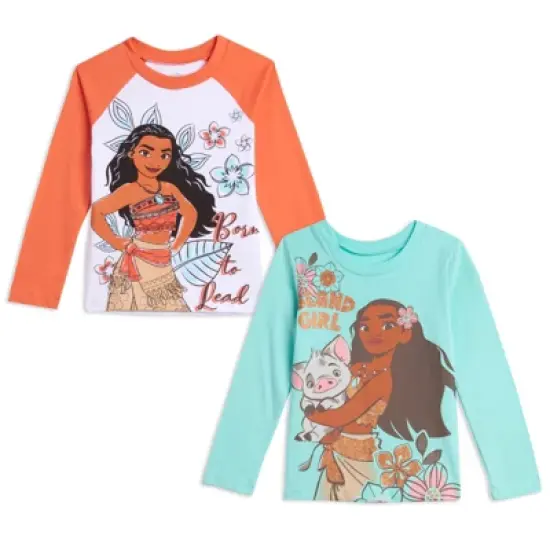 Disney Moana Girls 2 Pack T-Shirts Toddler image {8}