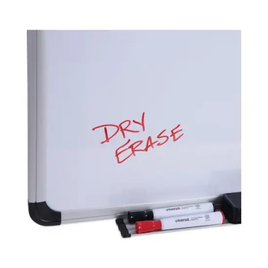 Universal Magnetic Steel Dry Erase Marker Board, 24 x 18, White Surface, Aluminum/Plastic Frame image {6}