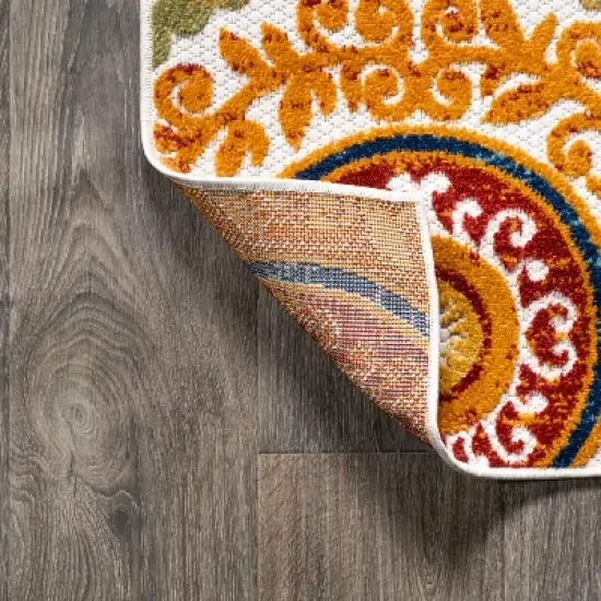 Cassis Ornate Ogee Trellis High-Low Indoor/Outdoor Area Rug - JONATHAN Y  image {6}