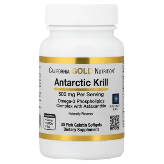 Antarctic Krill Oil, 500 mg Omega-3 Phospholipids with Naturally Occurring Astaxanthin, Natural Strawberry & Lemon Flavor, Non GMO, 500 mg, 30 Fish image {5}