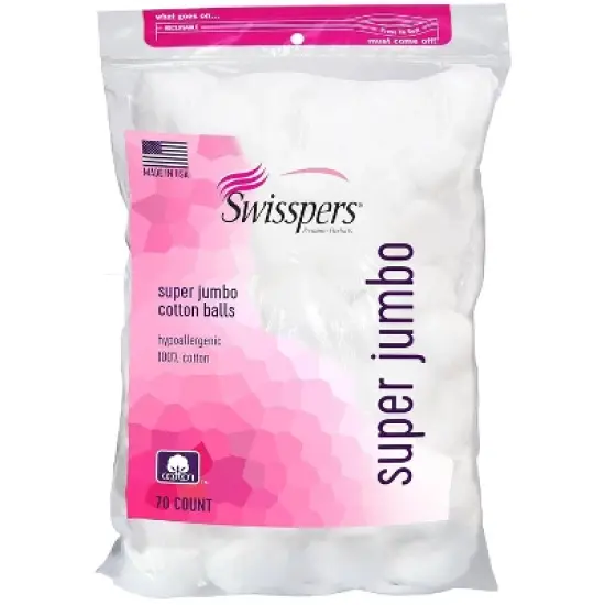 Swisspers - Super Jumbo 100% Cotton Balls - 70 Ct image {5}