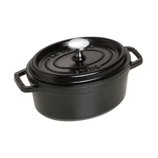 STAUB Cast Iron 1-qt Oval Cocotte image {3}