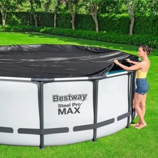 Bestway Flowclear Round Above Ground Solar Pool Cover Only for Pool Water Maintenance of Swimming Pools image {5}