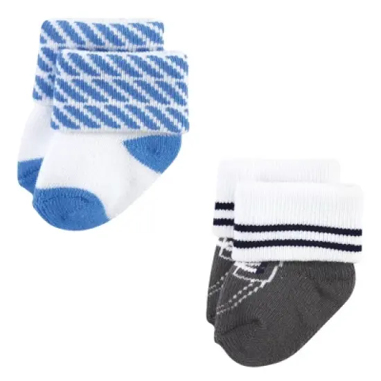 Hudson Baby Infant Boy Cotton Rich Newborn and Terry Socks, Nautical 12-Pack image {5}