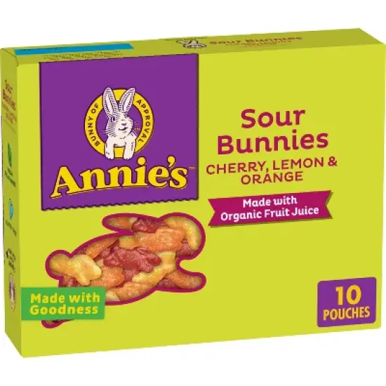 Annie's Organic Sour Bunnies Fruit Snacks - 7oz/10ct image {10}