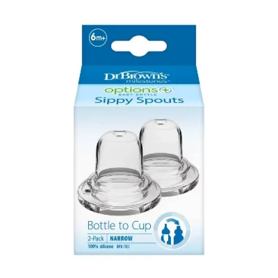 Dr. Brown's Milestones Options+ Narrow Baby Bottle Sippy Spouts - 2pk image {1}