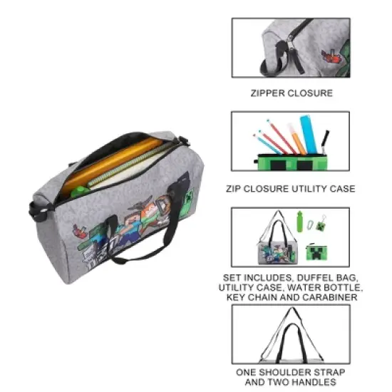 Minecraft Monster Battle 5-Piece Duffel Bag Set image {2}