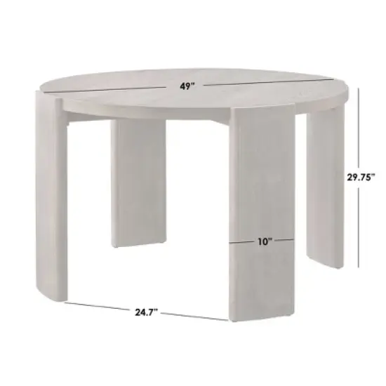 Lifestorey Augusta Modern Round Dining Table Weathered Light Oak image {2}