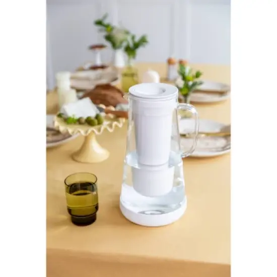 LifeStraw Home Water Filter Pitcher 7 Cup + Silicone Base Glass image {3}