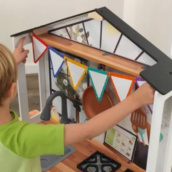 Kidkraft Surprise Box Wooden Play Kitchen with 56 Accessories image {8}