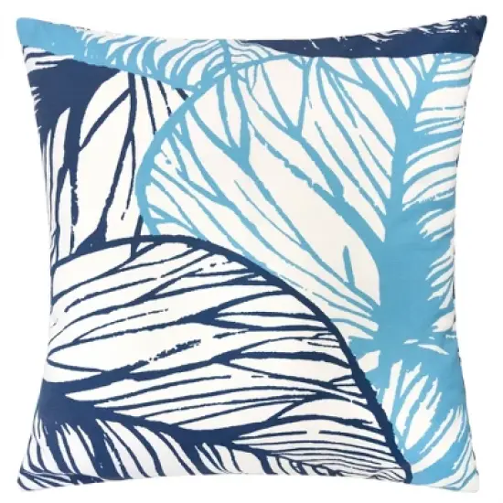 Tramull Leaf Vein Pillow Cover 20x20 Inches, Indoor Outdoor Decorative Pillow, Water Resistant Solarium Polyester image {5}