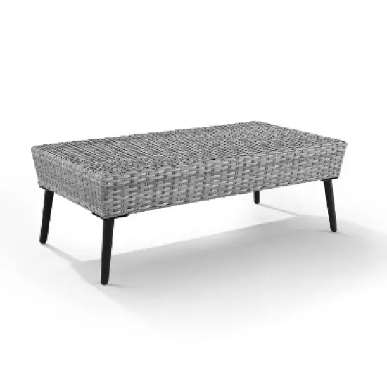 2pc Richland Outdoor Patio Loveseat and Coffee Table Set - Gray - Crosley image {5}