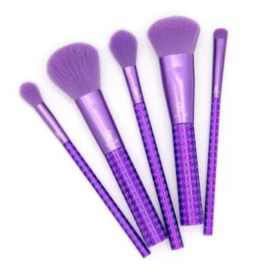 MODA Brush Keep It Classy Metallic Purple Face Flip Makeup Brush Sets- 6pc image {6}