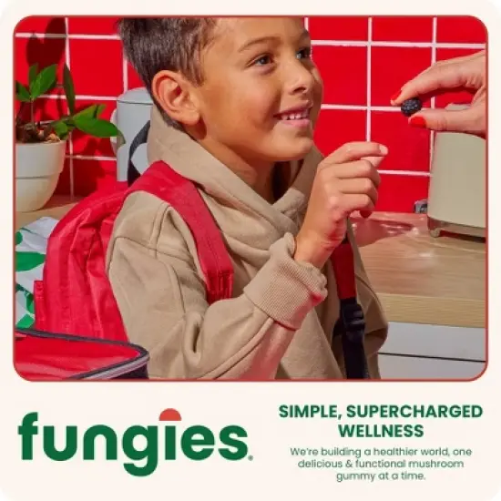 Fungies Lion's Mane Mushroom Focus Vitamin Vegan Gummies - 60ct image {7}