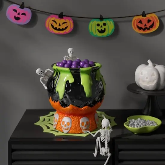 10" Light and Sound Cauldron Candy Bowl Halloween Decorative Prop - Hyde and EEK! Boutique&trade; image {1}