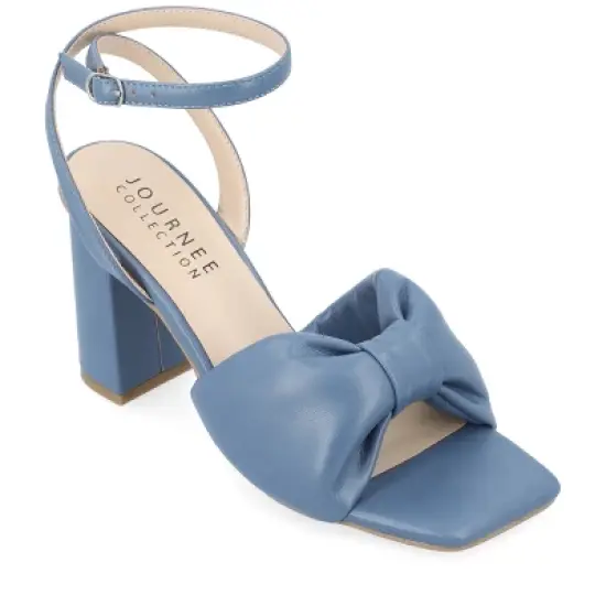 Journee Collection Womens Lottey Tru Comfort Foam Mid Heel Ankle Strap Sandals image {10}