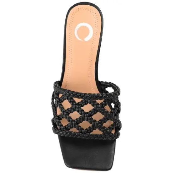 Journee Collection Womens Evvie Tru Comfort Foam Open Square Toe Block Heel Sandals image {3}