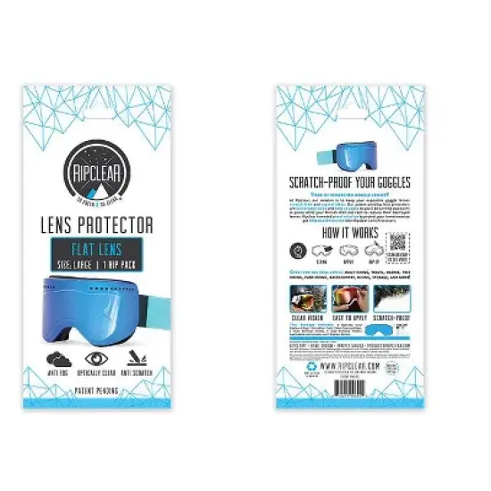 Ripclear Flat ( Cylindrical ) Lens Protector X1 Pack image {3}