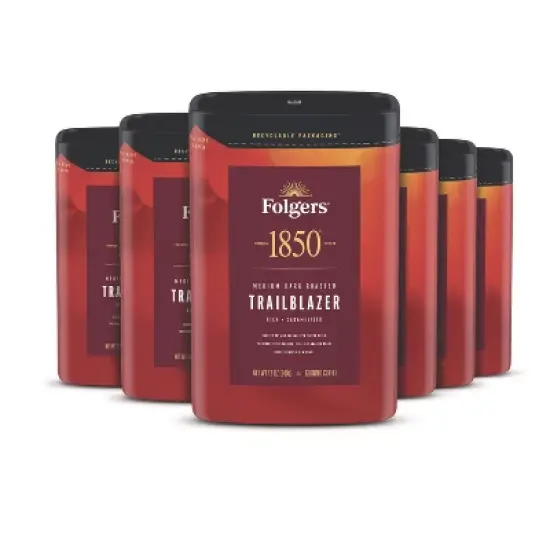 1850 Ground Coffee Trailblazer - Case of 6 - 12 oz image {1}
