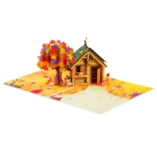 Paper Love 3D Frndly Cozy Autumn Home Pop Up Card image {2}
